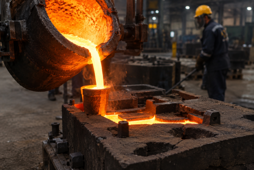 Molten Metal Foundry Pour